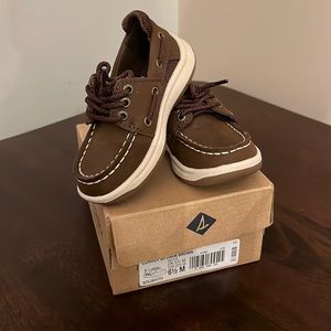 NEW Never worn Sperry Toddler Convoy Jr Dark Brown
